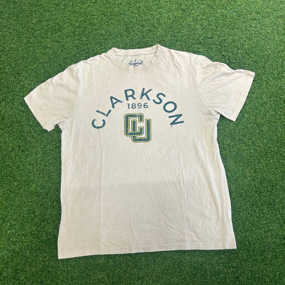 Clarkson University 1896 Graphic T-Shirt Tan Mens Medium Unwind by League